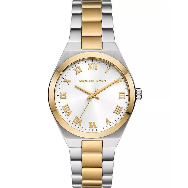 Michael Kors Lennox 37mm White Dial Steel Ladies Quartz Watch MK7464