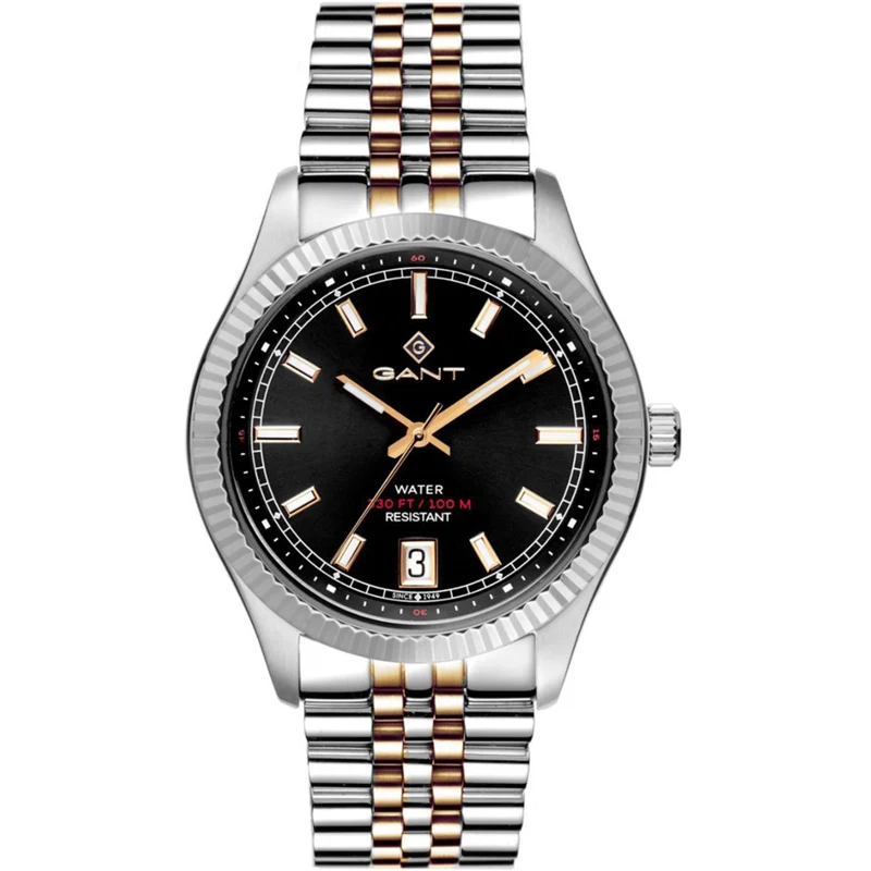 Gant Sussex 44 Quartz Black Dial Two-Tone Steel Bracelet Men's Watch G166009