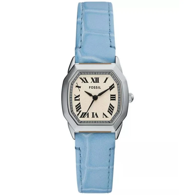 Fossil Harlow 27mm Cream Dial Leather Ladies Quartz Watch ES5405