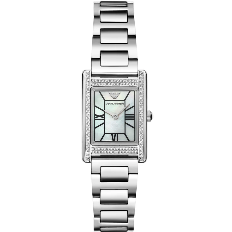Emporio Armani Genni 32mm Mother Of Pearl Dial Steel Ladies Quartz Watch AR11625