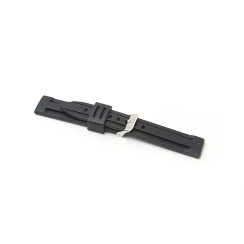 LBS Black Silicone Watch Strap 8001/22