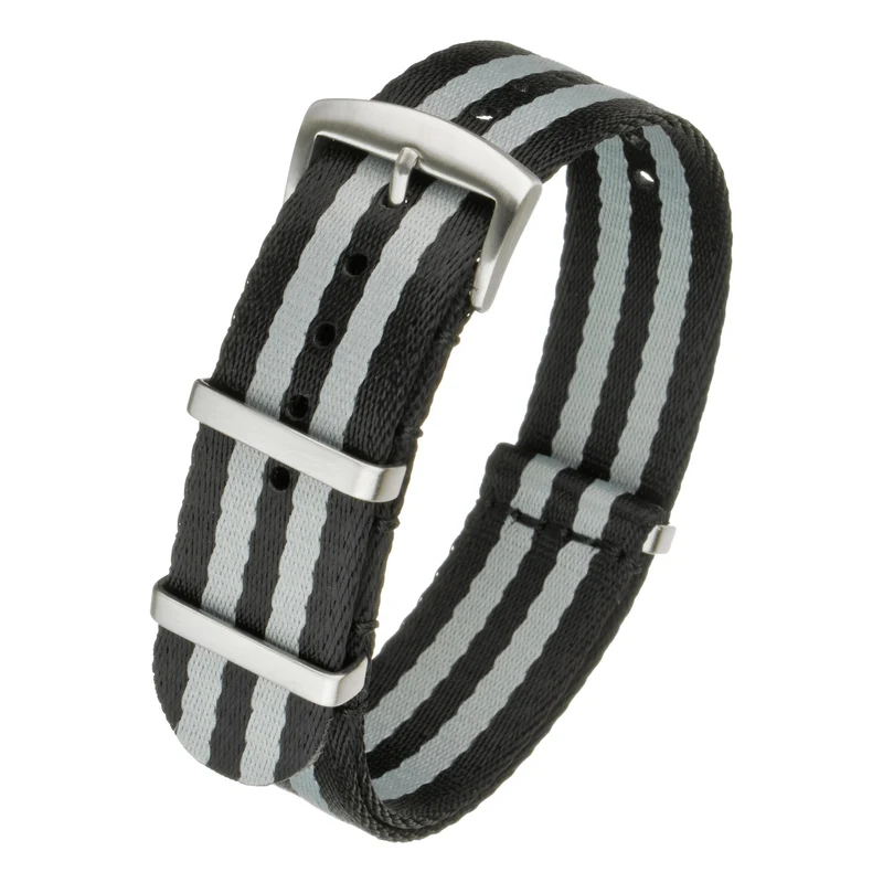 LBS Black/Grey Premium Seat Belt Military Watch Strap MOD31/20