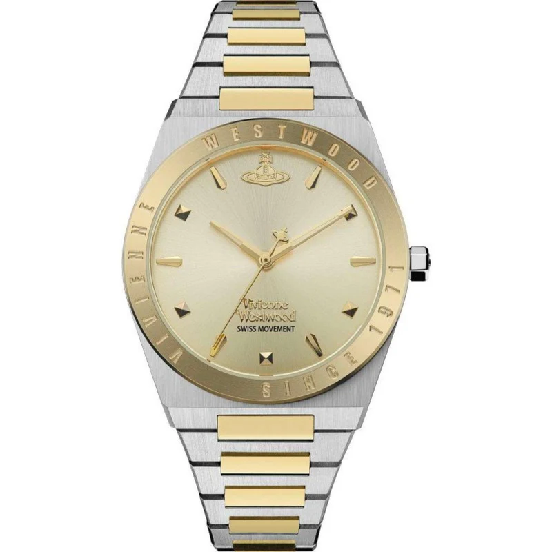 Vivienne Westwood Charterhouse Champagne Dial Two Tone Stainless Steel Bracelet Ladies Watch VV244CPSG
