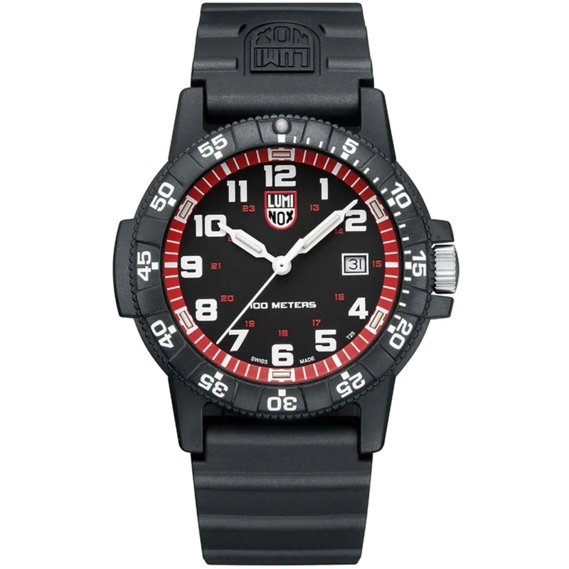 Luminox Leatherback Sea Turtle 44mm Black Dial Rubber Mens Quartz Watch XS.0335