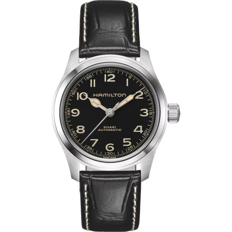 Hamilton Khaki Field Murph 38mm Black Dial Leather Mens Automatic Watch H70405730