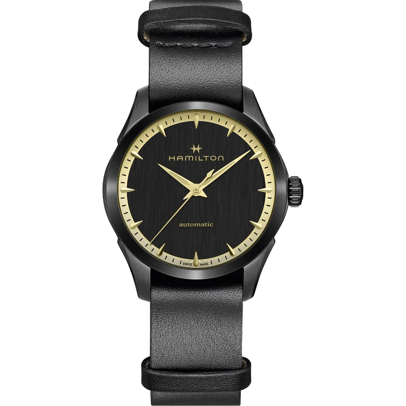 Hamilton Jazzmaster 36mm Special Edition Black Dial Leather Ladies Automatic Watch H32255730