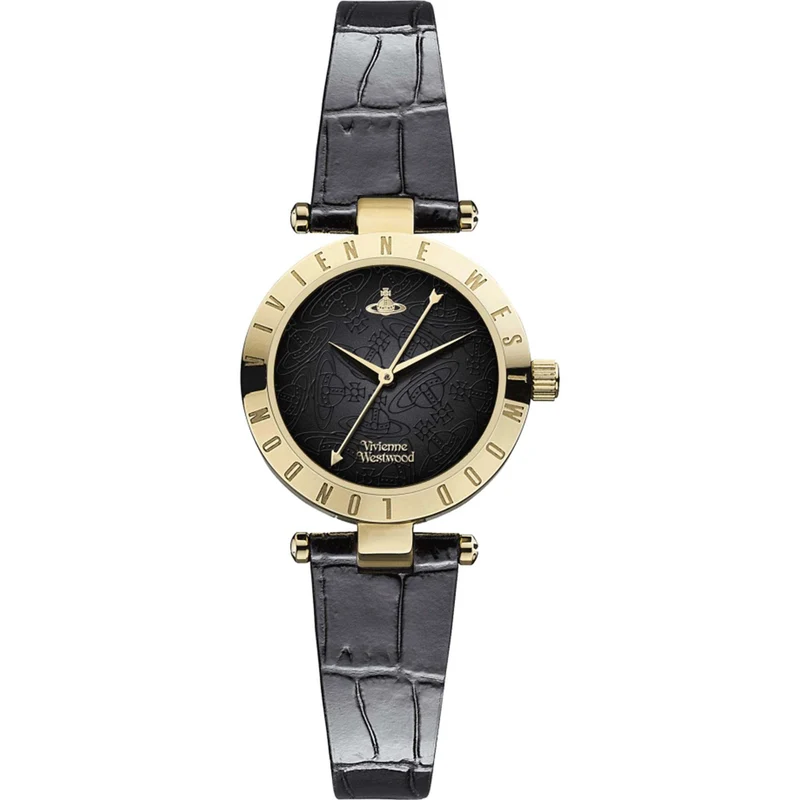 Vivienne Westwood Exclusive Westbourne II Quartz Black Dial Leather Strap Women's Watch VV092BKBK