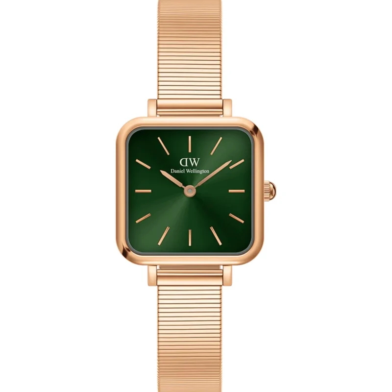 Daniel Wellington Quadro 22mm Green Dial Steel Ladies Quartz Watch DW00100519