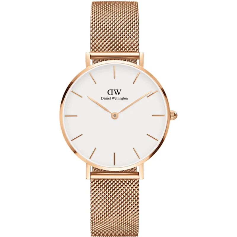 Daniel Wellington Petite 24mm White Dial Steel Ladies Quartz Watch DW00100418