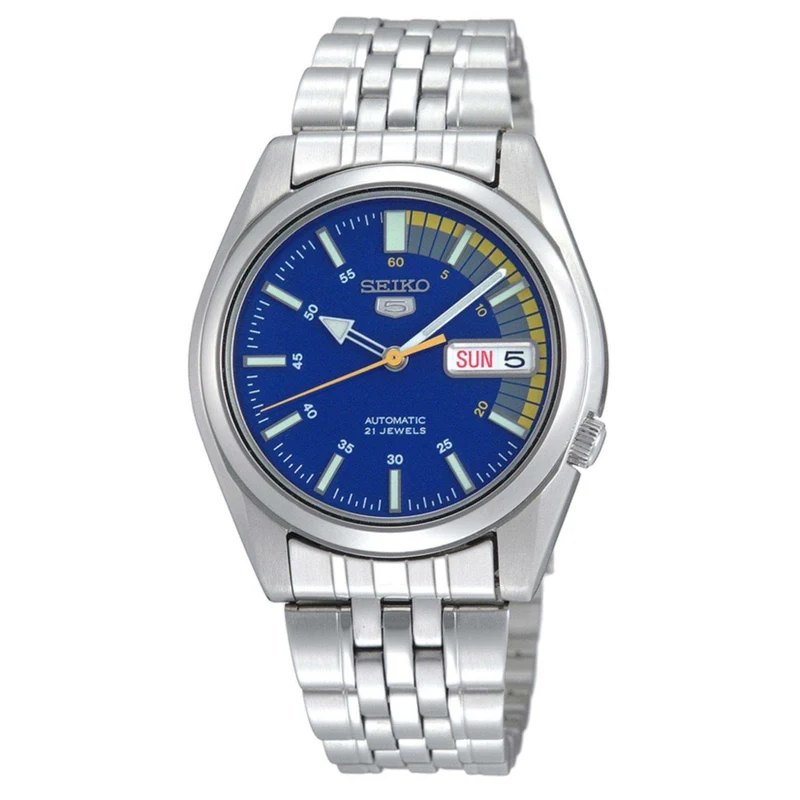 Seiko 5 Automatic Blue Dial Steel Strap Men's Watch SNK371K1
