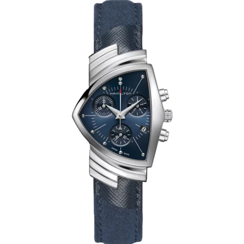 Hamilton Ventura 32mm Chronograph Blue Dial Textile Quartz Watch H24432941