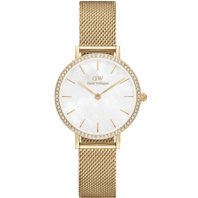 Daniel Wellington Petite 28mm White Mother of Pearl Dial Steel Ladies Quartz Watch DW00100662