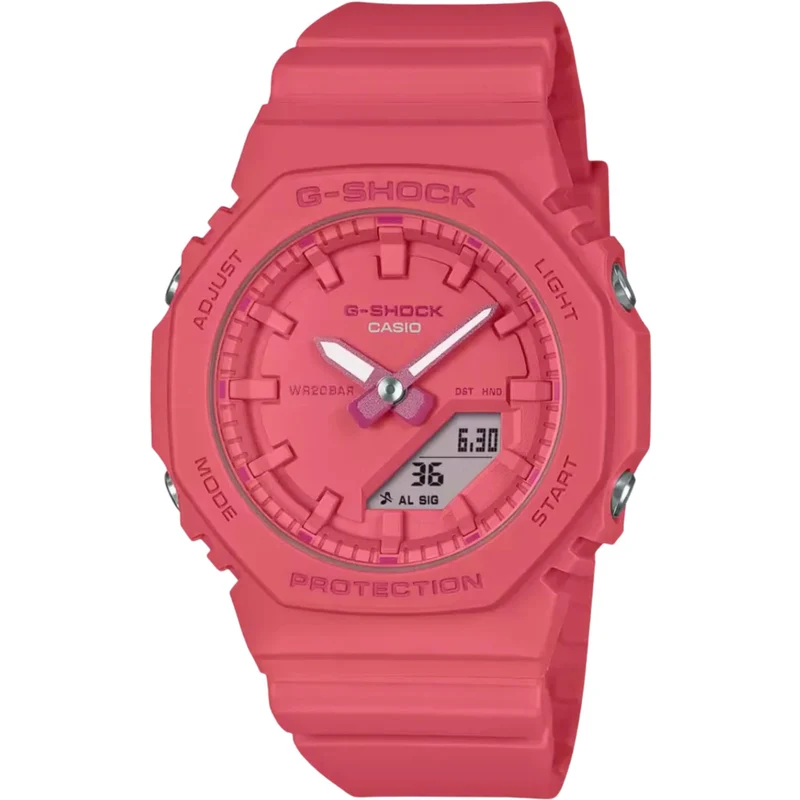 Casio G-Shock 2100 Series Analogue-Digital Pink Dial Resin Strap Women's Watch GMA-P2100-4AER