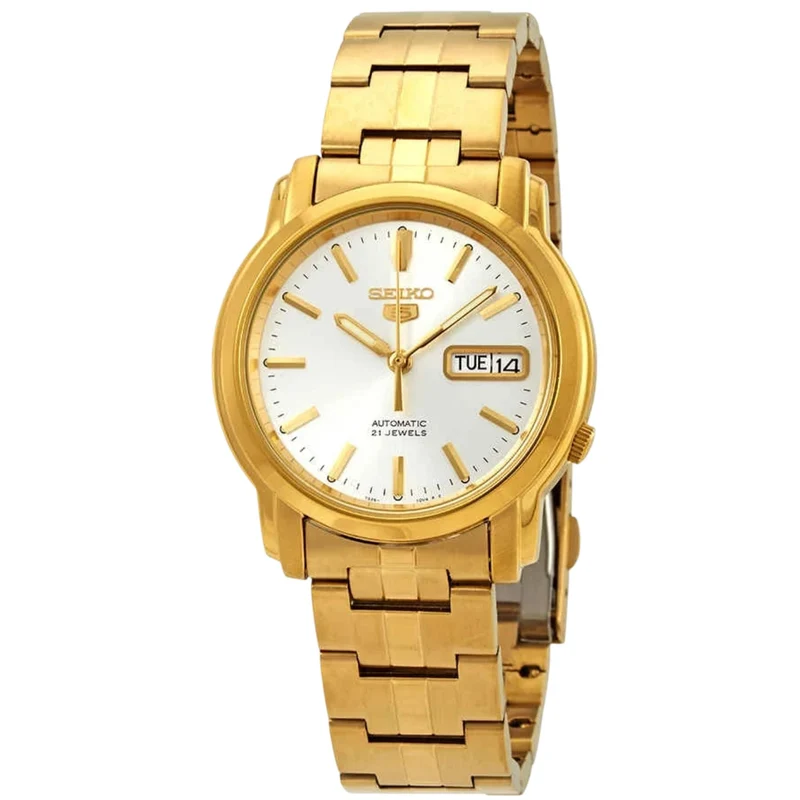 Seiko 5 Automatic Silver Dial Steel Strap Men's Watch SNKK74K1