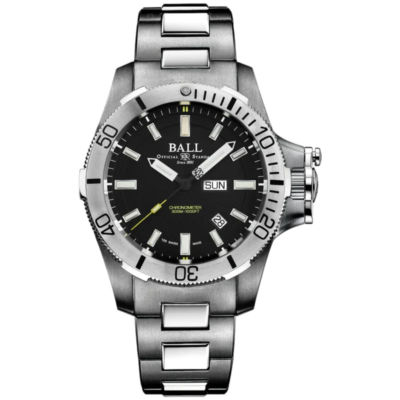 BALL Submarine Warfare Automatic Black Dial Stainless Steel Bracelet Men's Watch DM2276A-S2CJ-BK