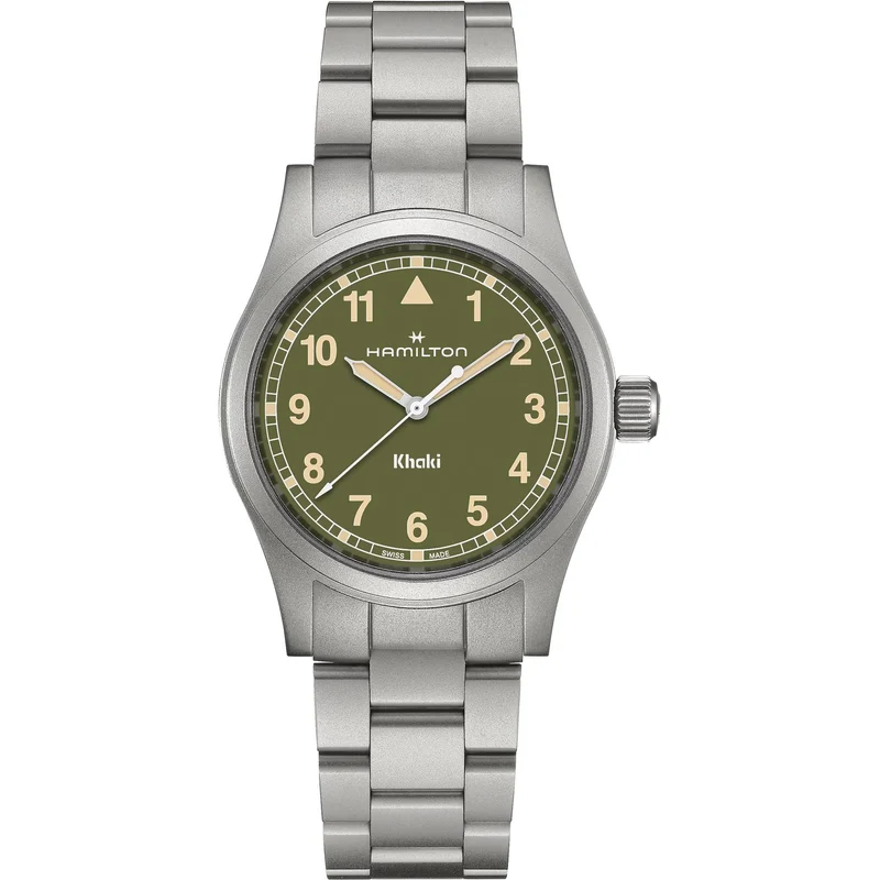 Hamilton Khaki Field 38mm Green Dial Steel Quartz Watch H69401160