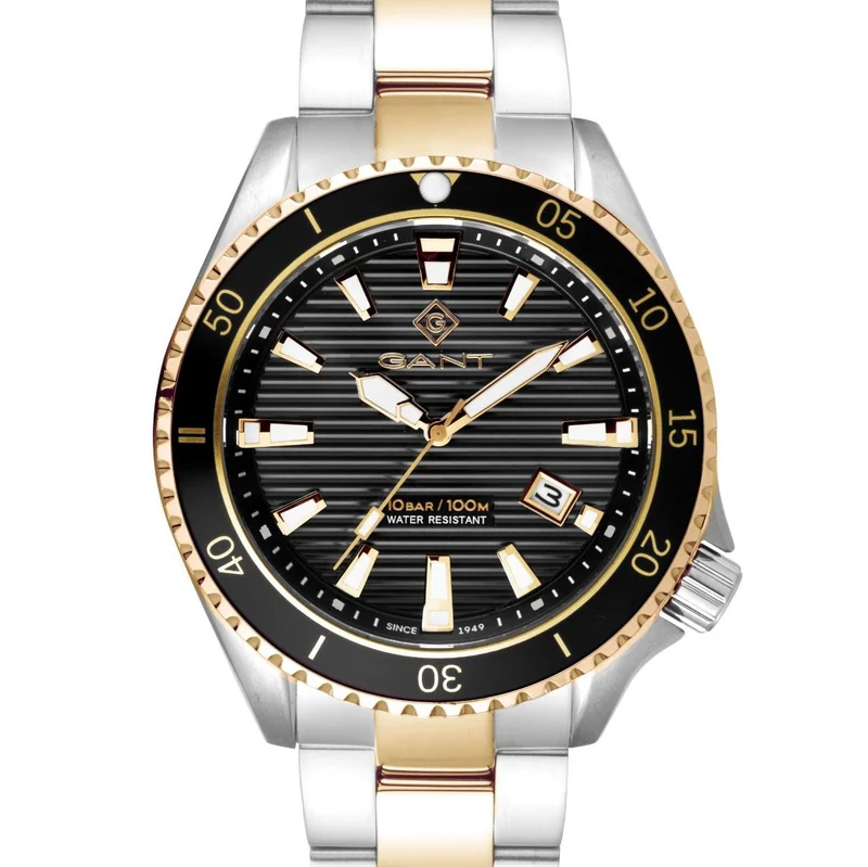 Gant Waterville Quartz Black Dial Two-tone Steel Bracelet Men's Watch G174005