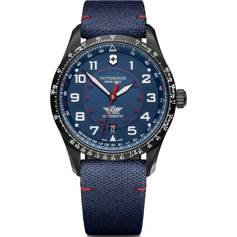 Victorinox Airboss 42mm Blue Dial Fabric Mens Automatic Watch 241998