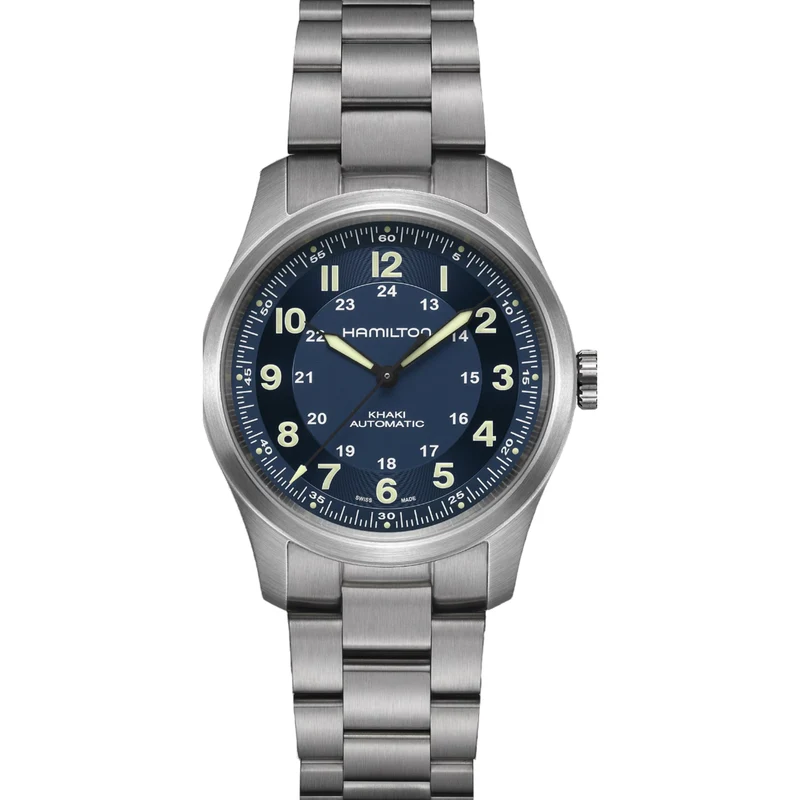 Hamilton Khaki Field 38mm Titanium Blue Dial Automatic Watch H70205140