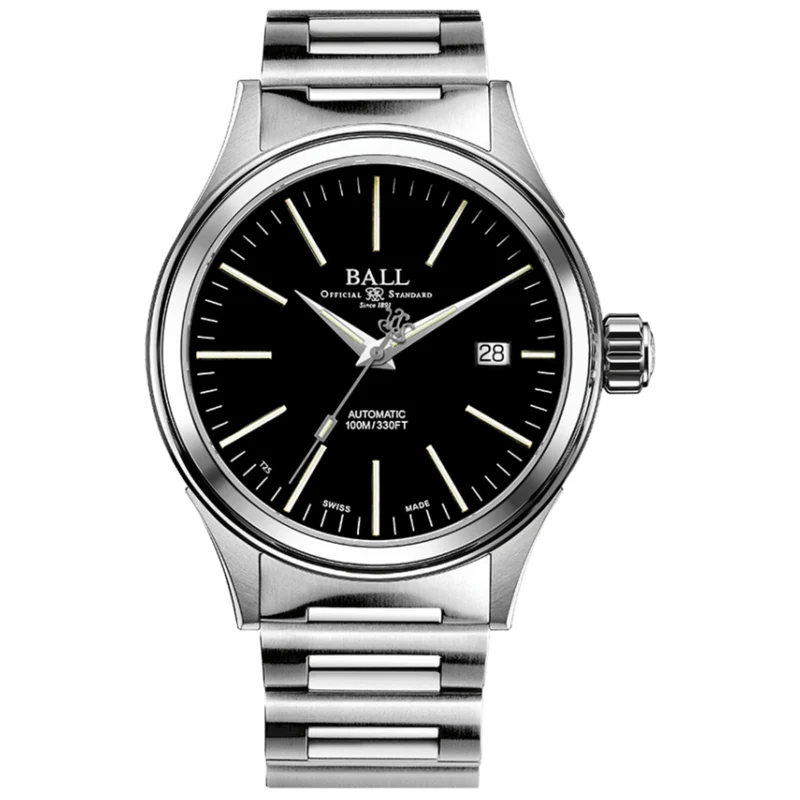 Ball Fireman Enterprise 40mm Black Dial Steel Mens Automatic Watch NM2098C-S20J-BK