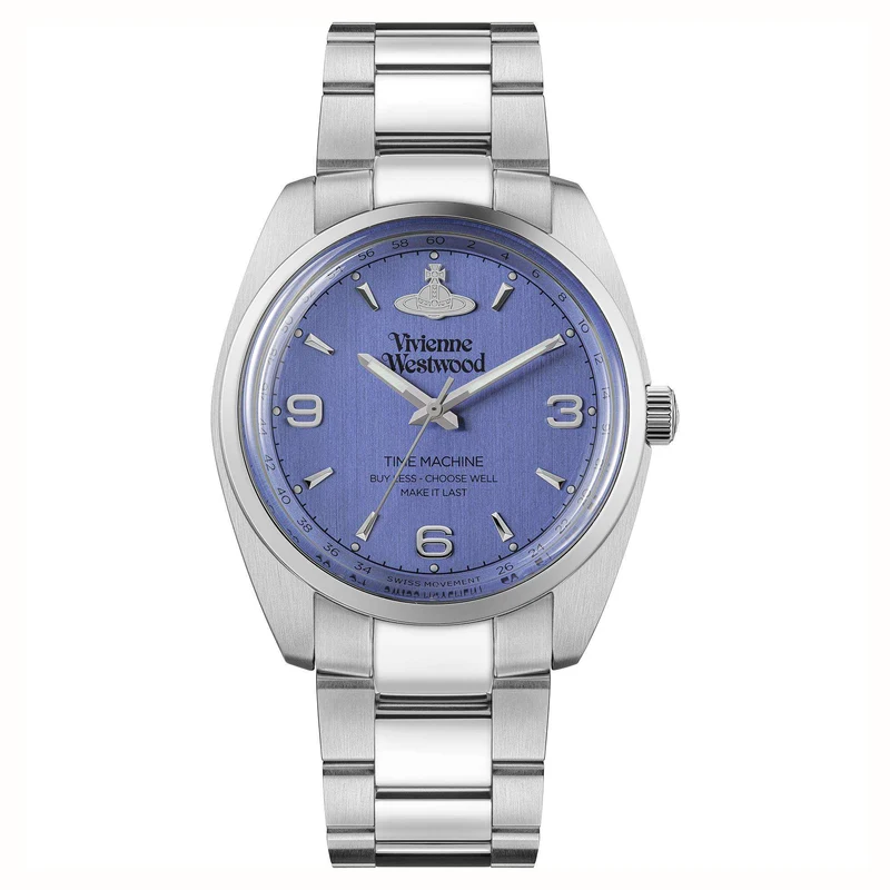 Vivienne Westwood Pennington Blue Dial Stainless Steel Strap Watch VV274MBLSL