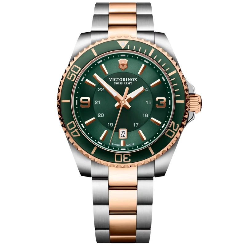 Victorinox Maverick 43mm Large Green Dial Steel Mens Quartz Watch 242008