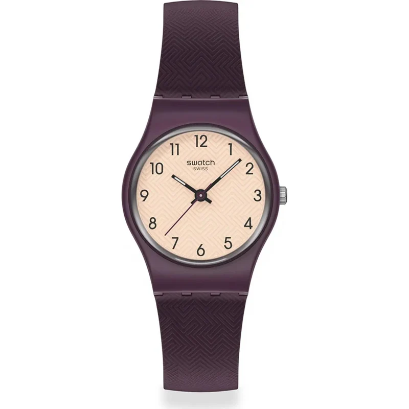 Swatch Originals Repeat Chic Quartz Beige Dial Silicone Strap Watch LR138