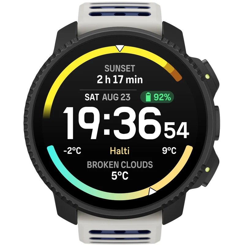 Suunto Vertical 2 Arctic Gray AMOLED Digital Silicone Strap Smart Watch SS051205000