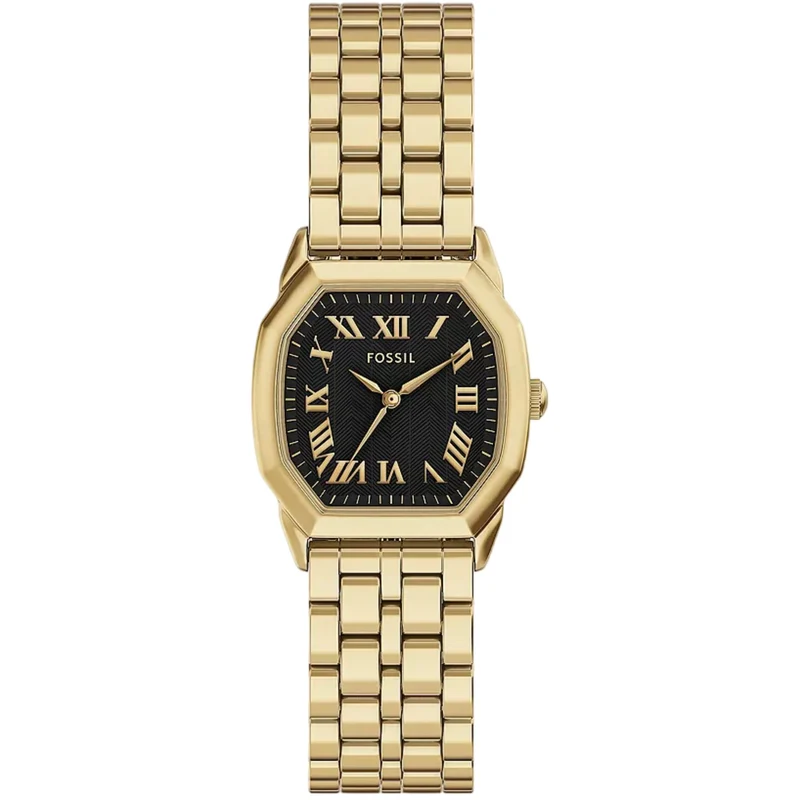Fossil Harlow 27mm Black Dial Steel Ladies Quartz Watch ES5433
