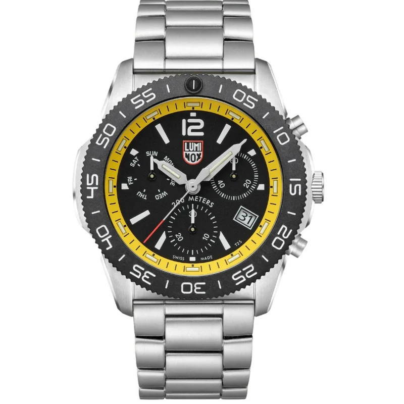 Luminox Pacific Diver 44mm Chronograph Black Dial Steel Mens Quartz Watch XS.3145.M