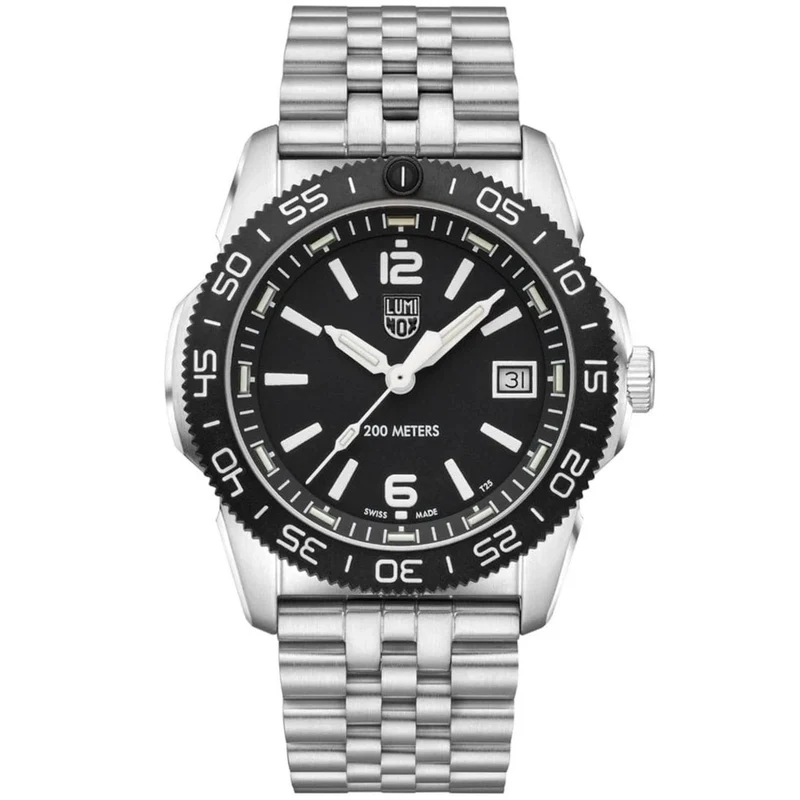 Luminox Pacific Diver 3120 Series 39mm Black Dial Steel Mens Quartz Watch XS.3122M