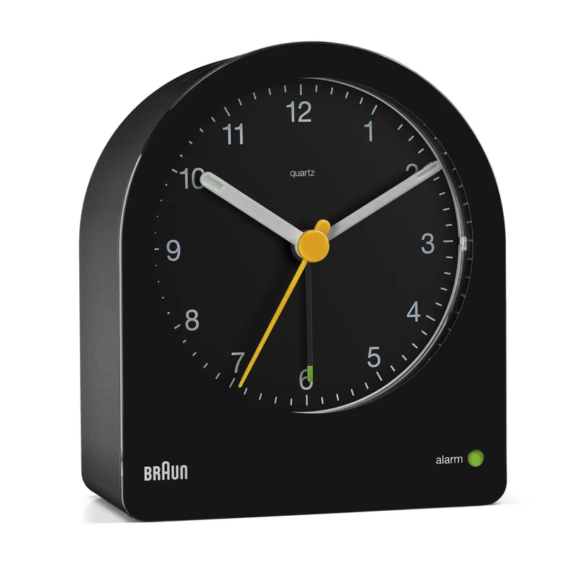 Braun Classic Black Dial Alarm Clock BC22B