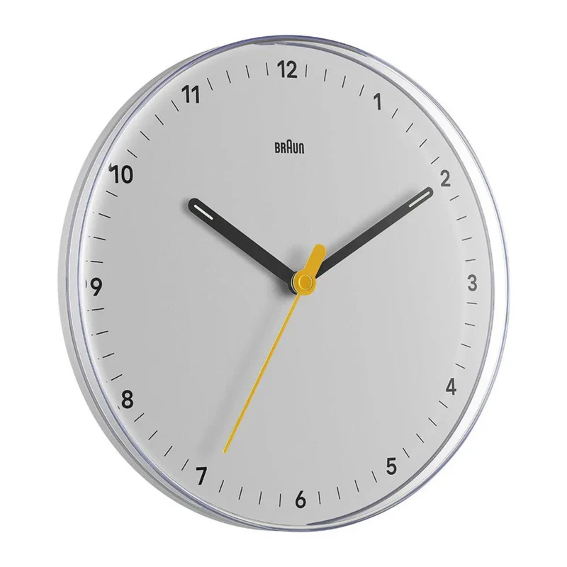 Braun Quartz White Wall Clock BC26W