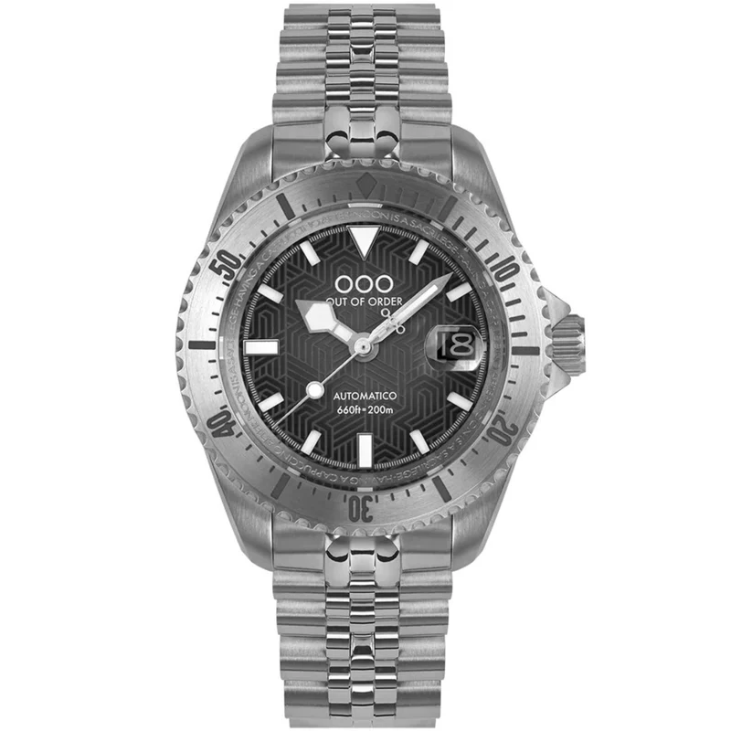 Out of Order Diverissimo Azteco Automatic Dark Grey Dial Steel Strap Men's Watch OOO.001-32.NE