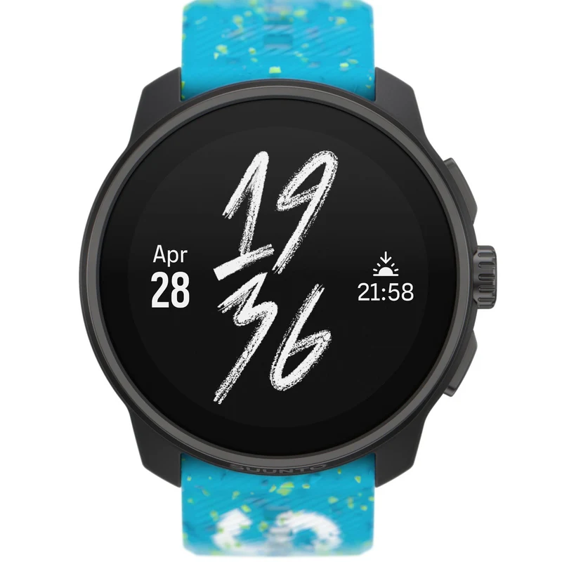 Suunto Race S Power Blue AMOLED Digital Silicone Strap Smart Fitness Watch SS051015000