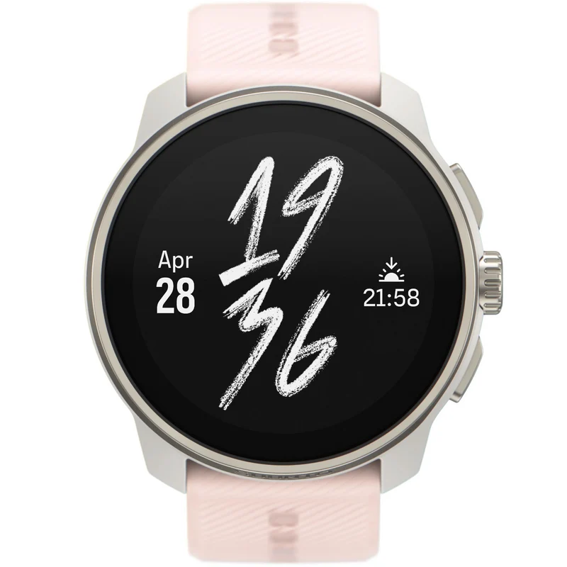 Suunto Race S Powder Pink AMOLED Digital Silicone Strap Smart Fitness Watch SS051018000
