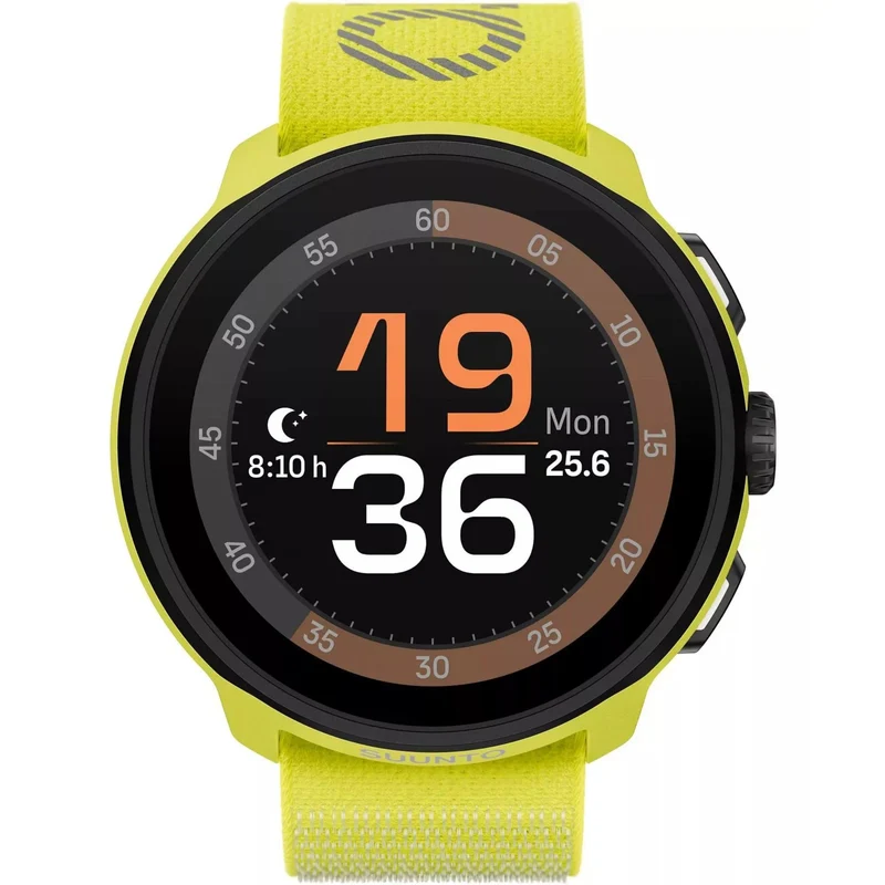 Suunto Run Lime AMOLED Digital Textile Strap Smart Fitness Watch SS051111000