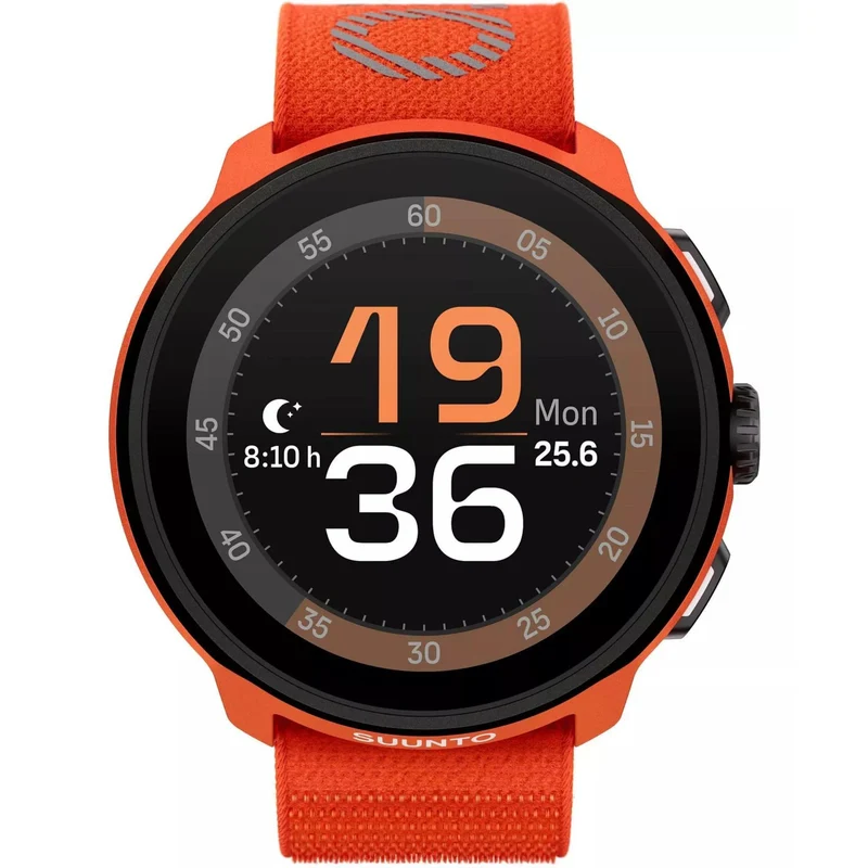 Suunto Run Coral Orange AMOLED Digital Textile Strap Smart Fitness Watch SS051112000