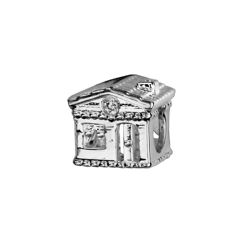 Charm's Pendentif Délicat Motif Classique Gravé À Fleur Retenue AG925 – Argent 925
