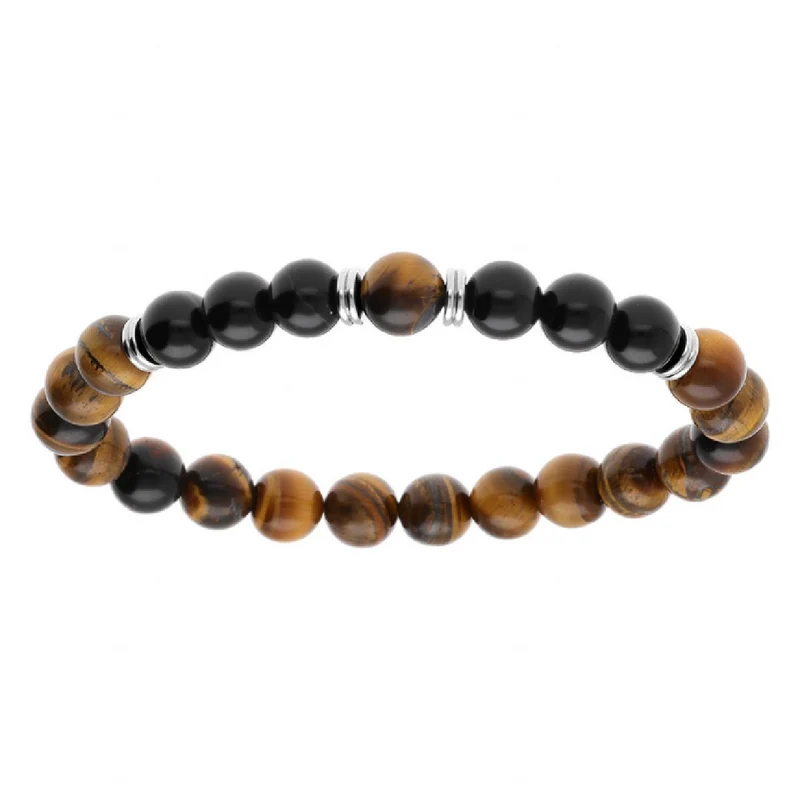 Bracelets simples Œil de Tigre – Acier