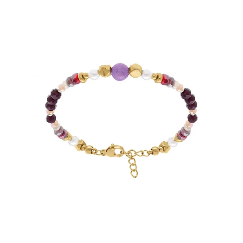 Bracelets Simples à Longueur Réglable Pour Femme et Enfant P.COULEUR – Acier Inoxydable Améthyste