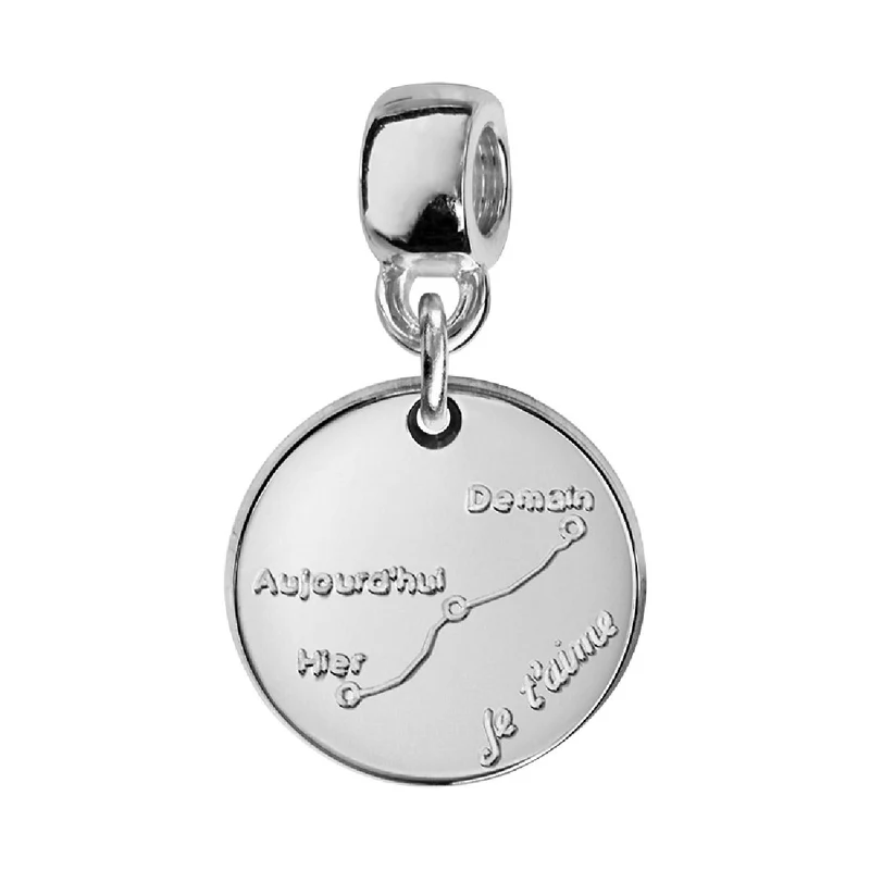 Breloque Charm's ALOÏZE Collection Étoile Filigrane Cœur Ouvert Gravée – Argent 925