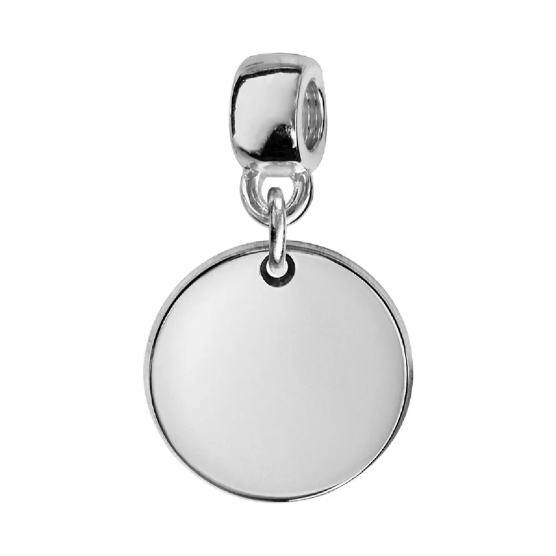 Charm's Breloque Pendentif Charme Pour Bracelet Ou Chaîne Fine Gravable - AG925 Argent