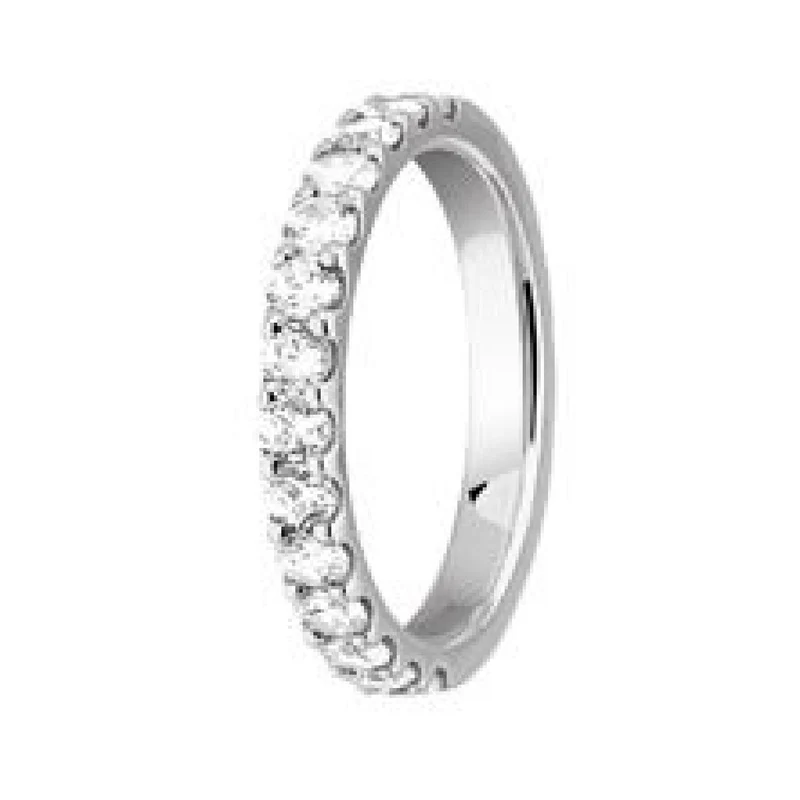 Alliances 1/2 tour pierres Diamant Taille Brillant Sertie Facette – Or jaune 18 carats