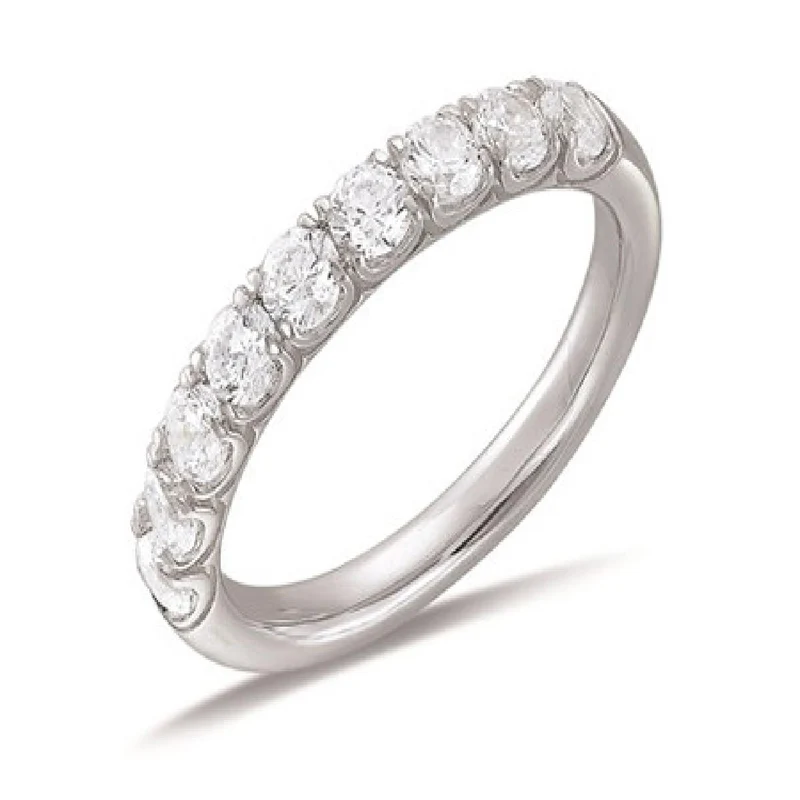Alliances Demi Tour Pierres Diamant Taille Brillant Polissage Or Jaune 18 Carats