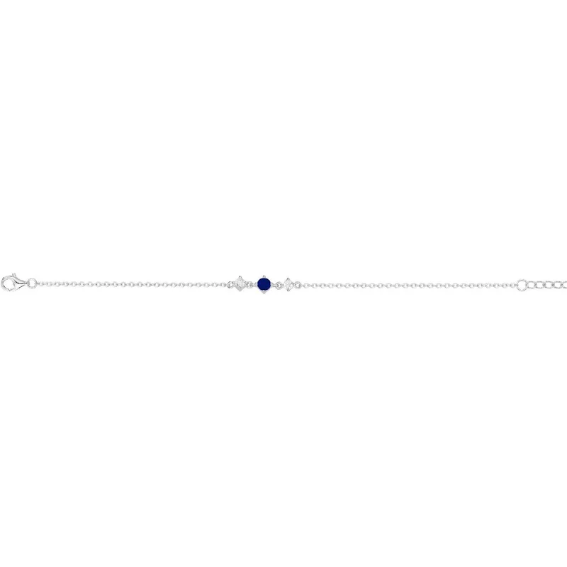 Bracelet Simple P Couleur Modèle ALOÏZE – Argent 925 et Zirconium, Création Artisanale Française