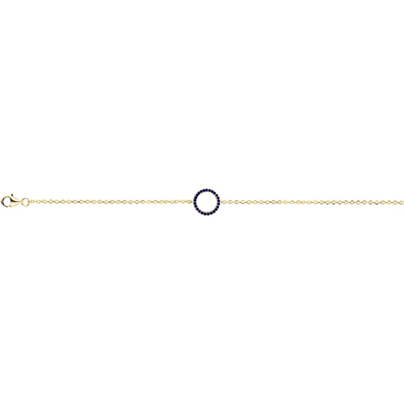 BRAC. PLQ. OR 3M ET 26 oxyde de zirconium BLEU SAPHIR