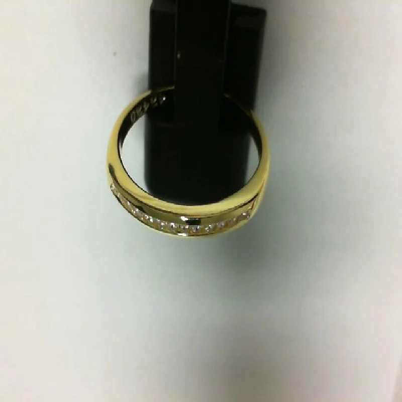 Alliances Demi-Tour Pierres – Or Jaune 18 Carats – Diamants Brillants 0,104 Carat Total