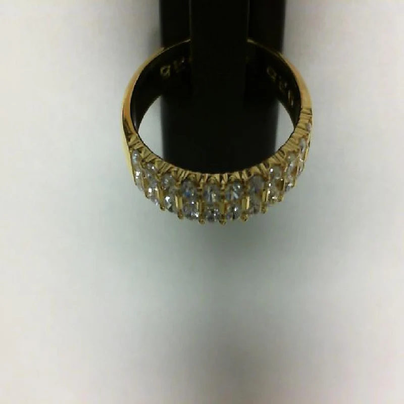 Alliances Demi-Tour Pierres – Or 18 Carats – Diamant Brillant 0,20 Ct Serti Pavé