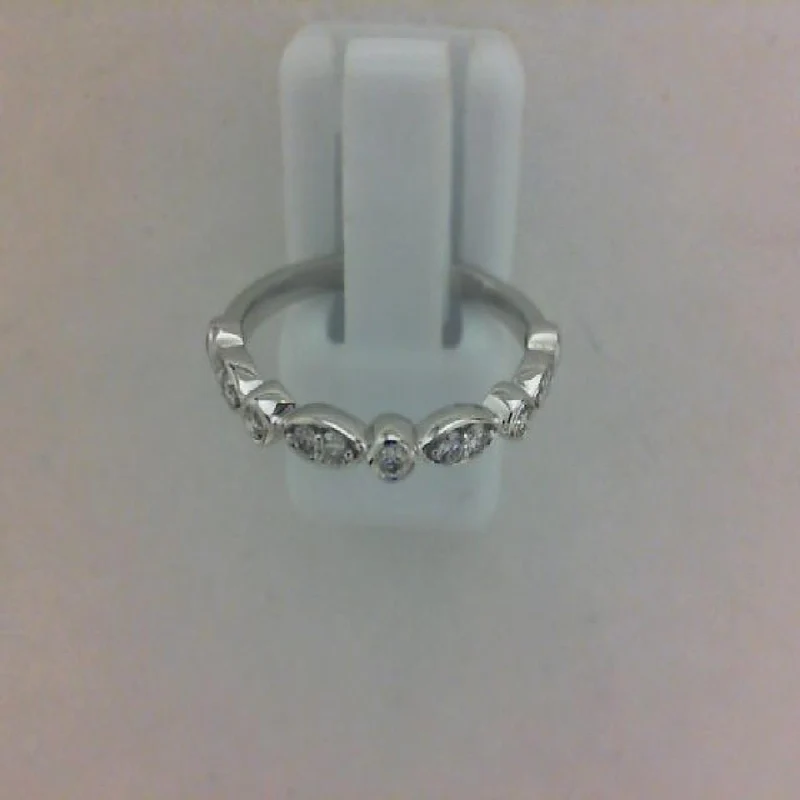 Alliances 1/2 Tour Pierres Diamants Brillants Sertis Ronds et Ovales – Or Blanc Palladié 750